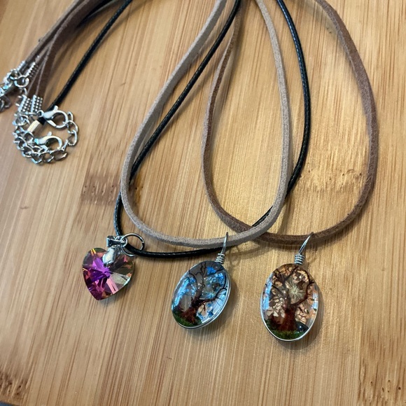 Jewelry - Set of Three Unique Pendant Necklaces, 21”